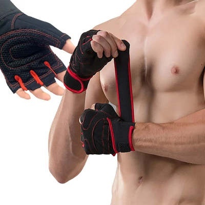 Outdoor Weightlifting Mountaineering Basketball Sports Half Finger Sports Dumbbell Training Lengthened Fitness Gloves - Image 5