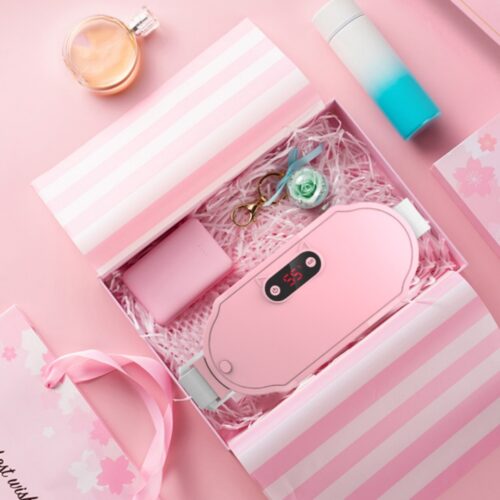 Plastic Stomach Warming Belt Vibration Heating Massage Device
