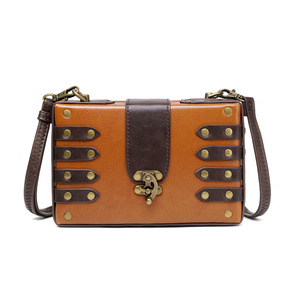 Womens Shoulder And Crossbody Bag In Retro Punk Style European And American Inspired - Image 5
