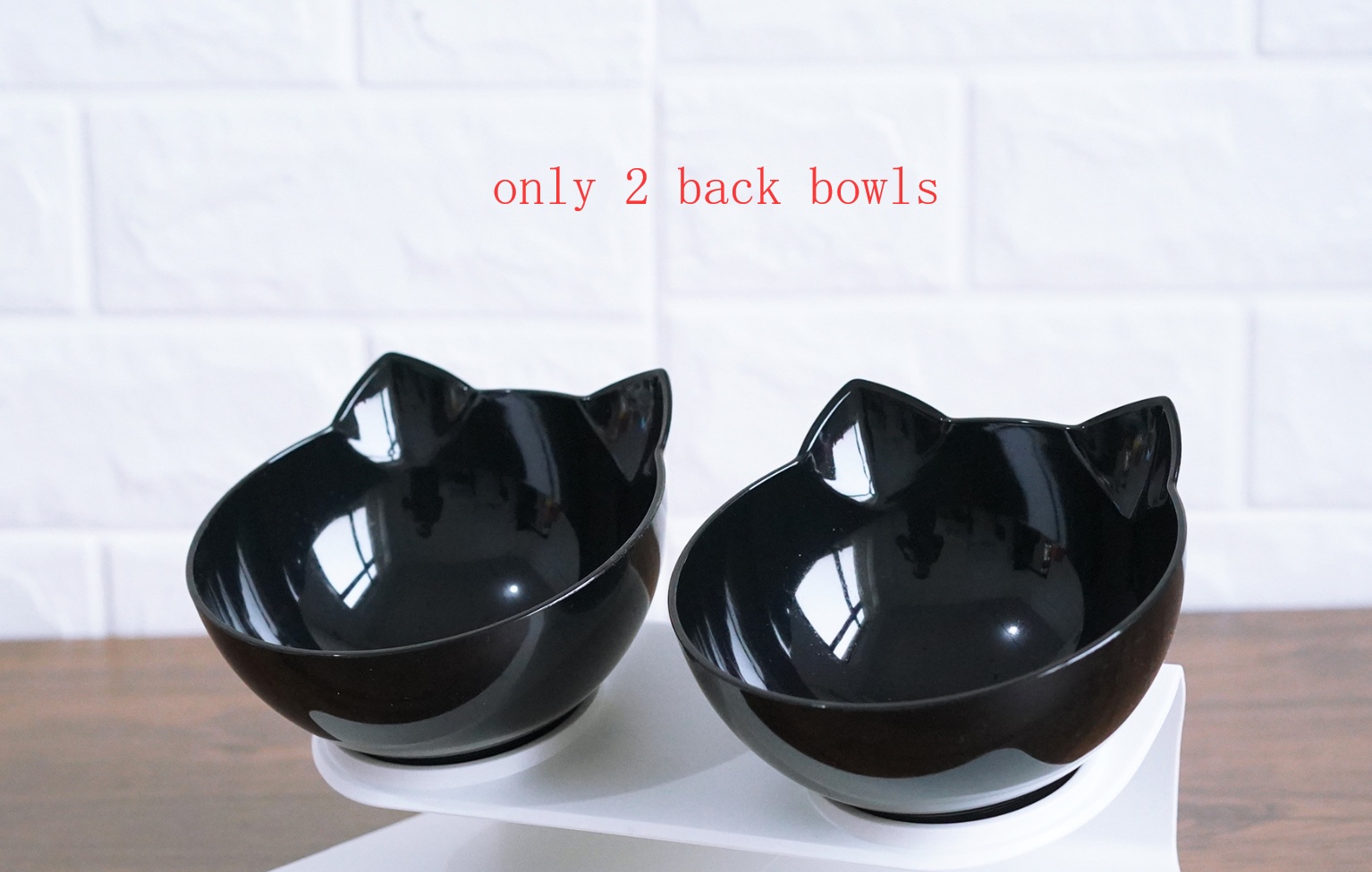 New Inclined Food Cat Ear Oblique Mouth Transparent Single Pet Bowl - Image 2