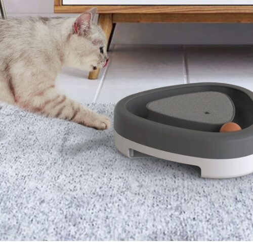 Pet Cat Self-hey Toy Smart Funny Cat Triangle Turntable Electric Toy Cat Scratcher