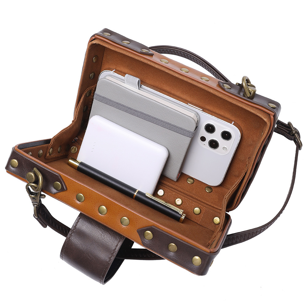 Womens Shoulder And Crossbody Bag In Retro Punk Style European And American Inspired - Image 6