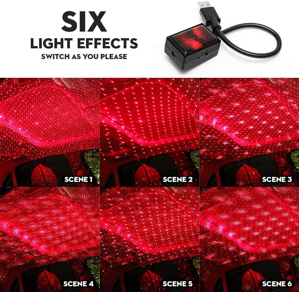 Star Light Projector Party Lights USB LED Light Interior Lighting LED Interior Car Lights Starry Sky Galaxy Night Lights - Image 4