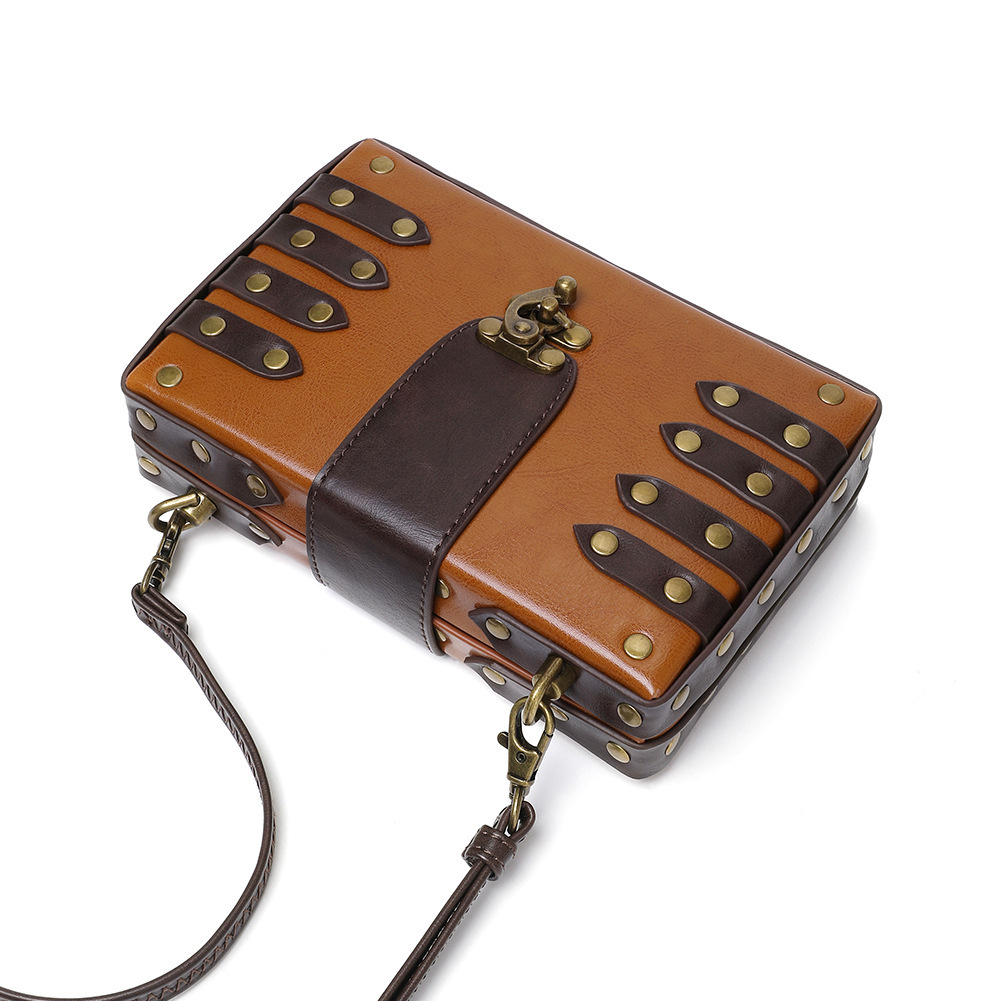 Womens Shoulder And Crossbody Bag In Retro Punk Style European And American Inspired - Image 2