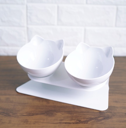 New Inclined Food Cat Ear Oblique Mouth Transparent Single Pet Bowl - Image 6