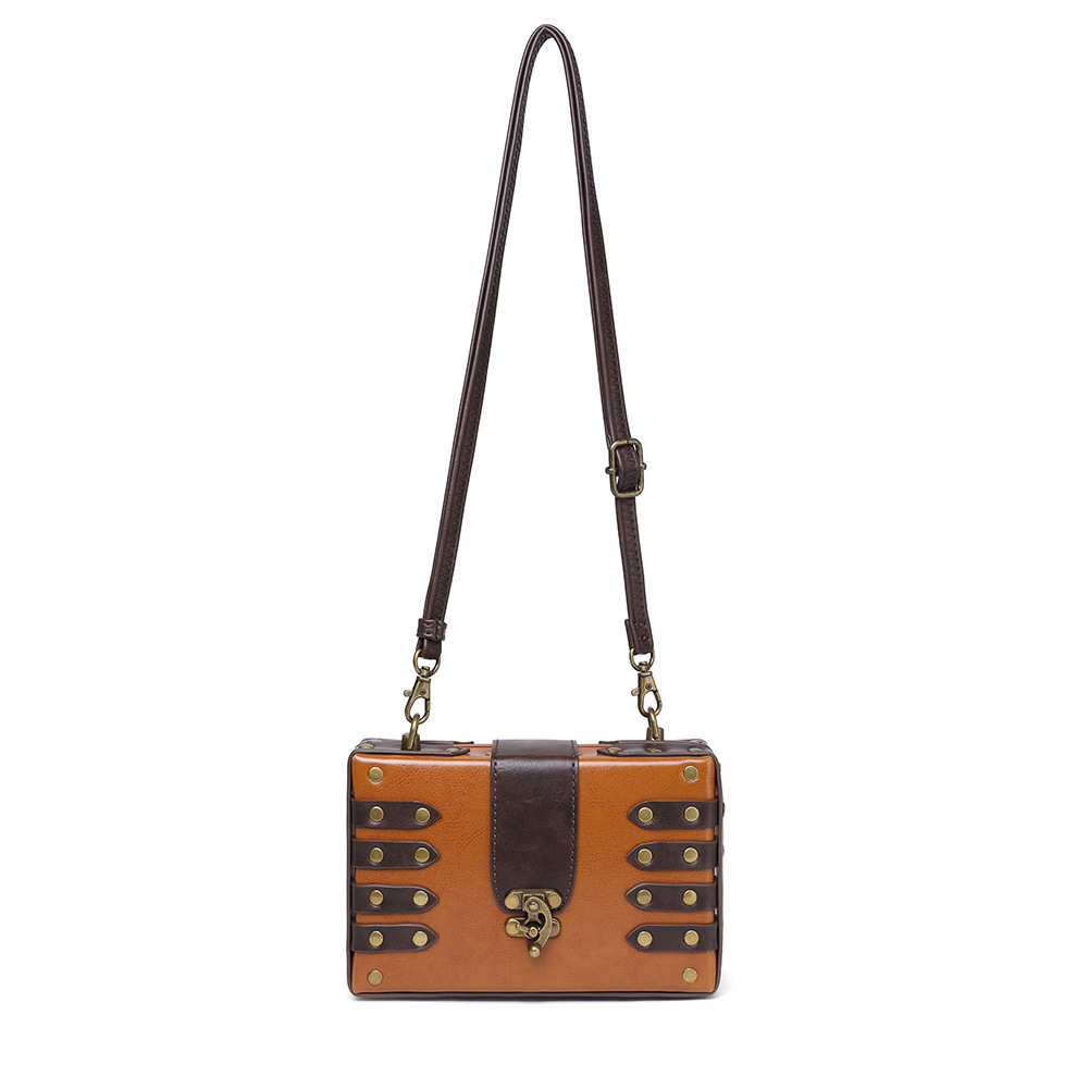 Womens Shoulder And Crossbody Bag In Retro Punk Style European And American Inspired - Image 4
