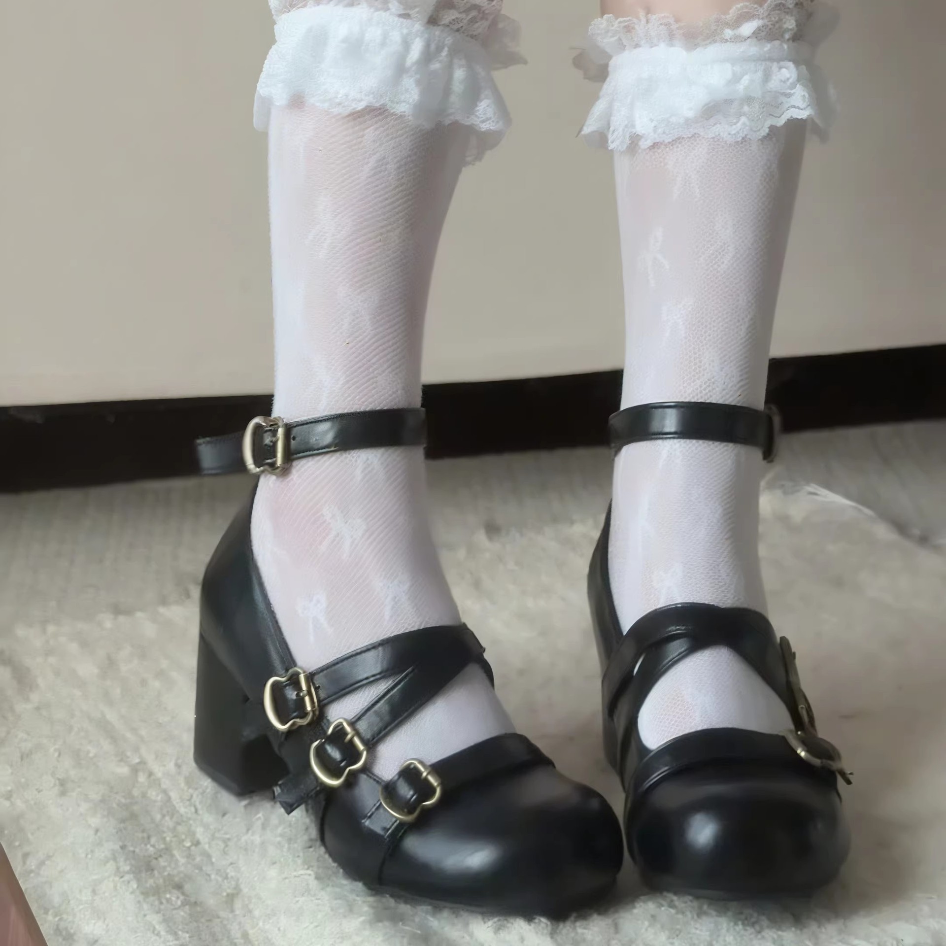 Women's French-style Vintage Chunky-heeled Shoes